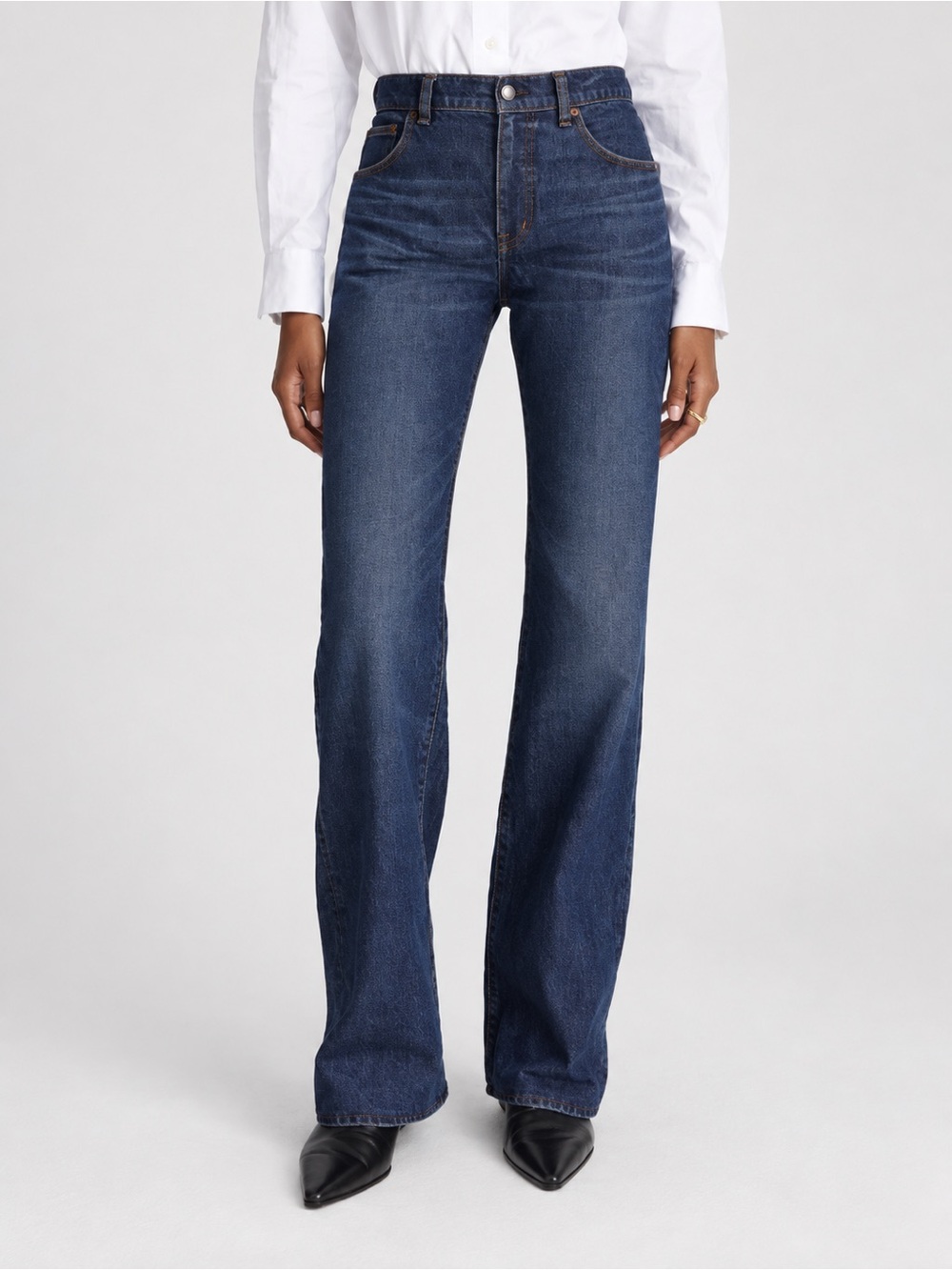 Madewell Relaxed Bootcut Jeans 28 High Rise Dark Wash Stretch Denim